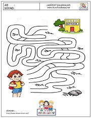 anaokulları için Labirent Bulmaca